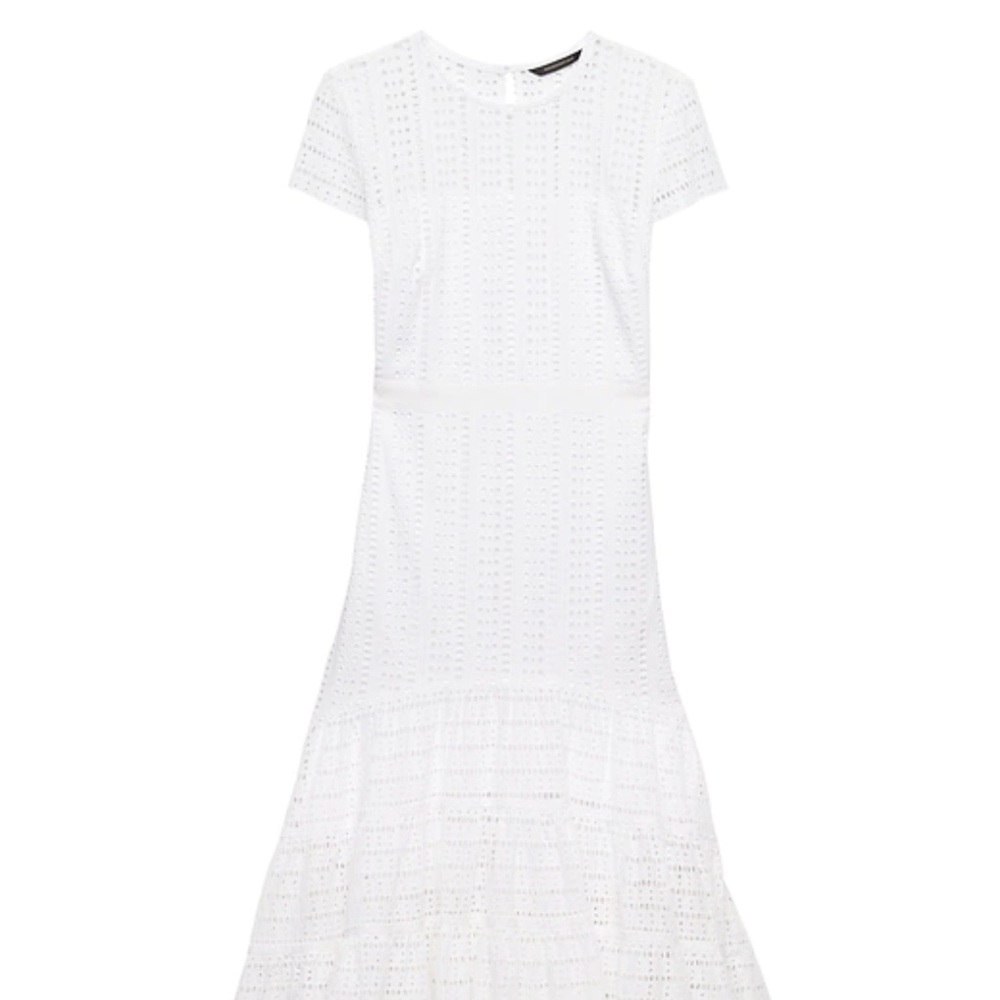 Petite Eyelet Midi Dress